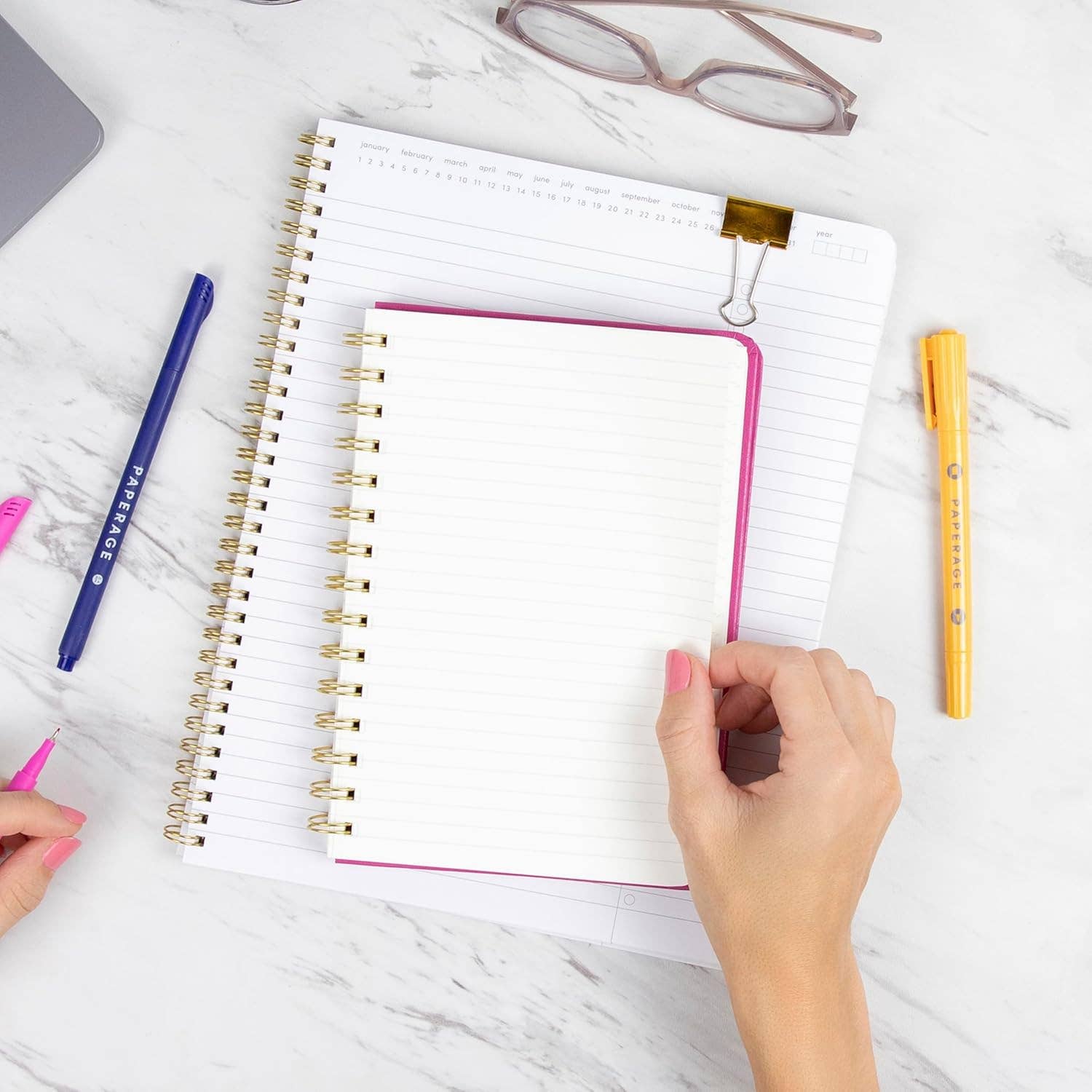 Paperage – wholesale Anteckningsbok – Spiralbunden inbunden anteckningsbok med linjerade sidor17