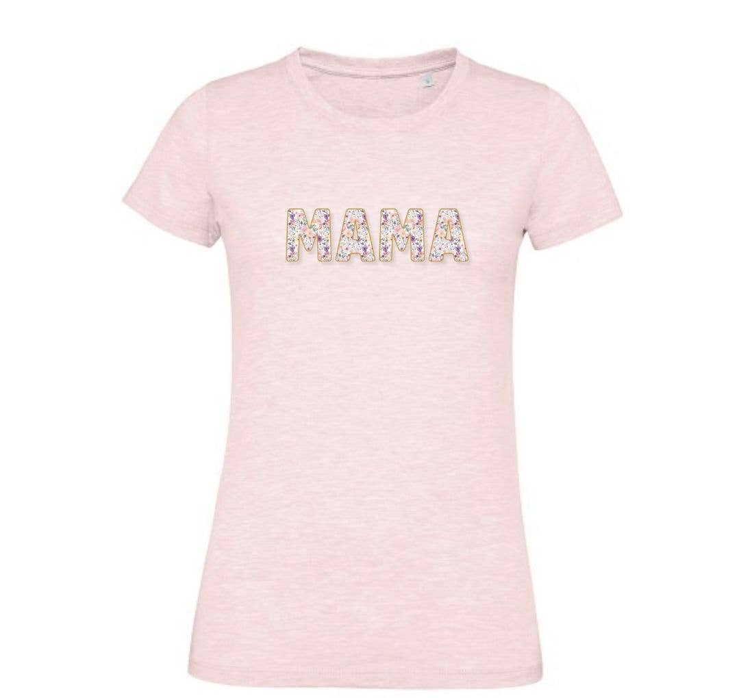 Jolie bibi & son mini - Vendita all'ingrosso Maglietta serigrafata - Donna - T-shirt Mama con motivo floreale0