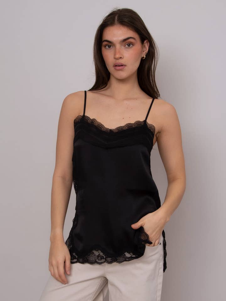 ELORA CAMI W/ LACE TRIM- 57W443S for wholesale by RD Style