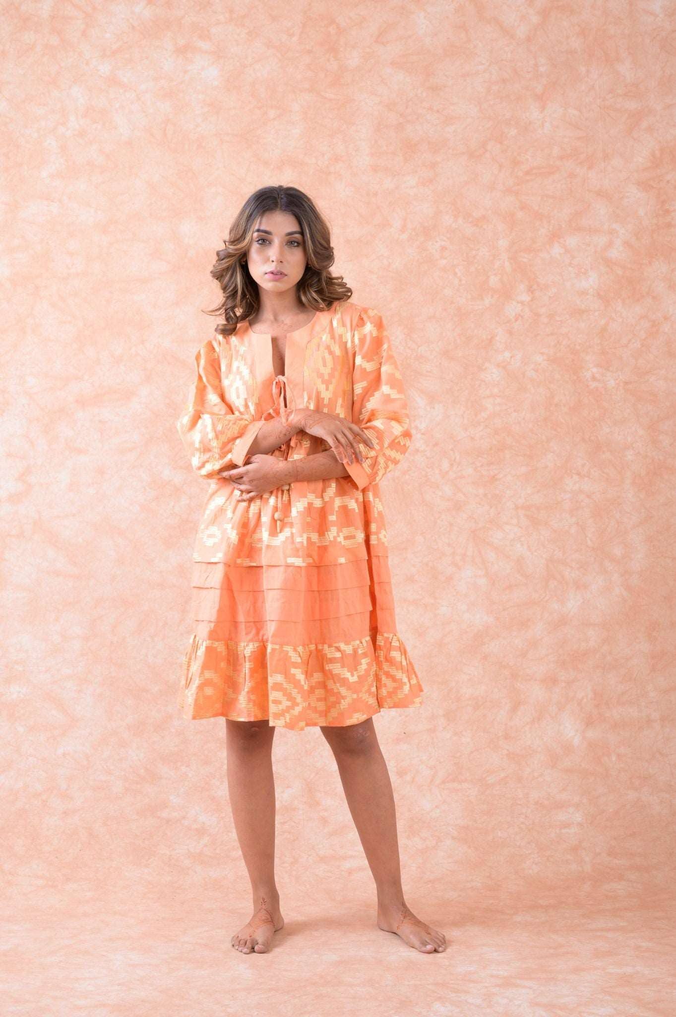 Rhea - Wholesale Dress - Women's - Rhea Art Tunic Top, Lightweight Cotton Ruffle Hem Design16