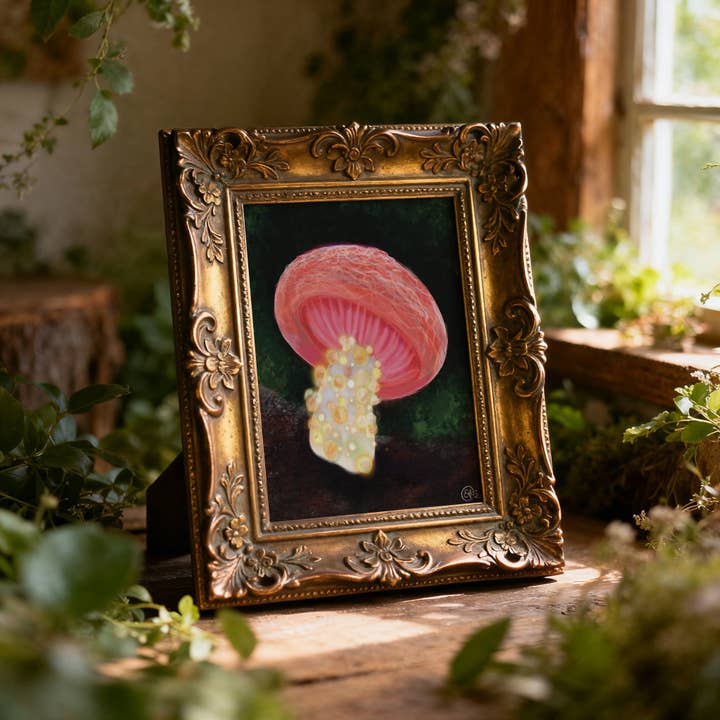Pink Bubble Mushroom Fine Art Print, 8x10 for wholesale by Imaginarium Arts