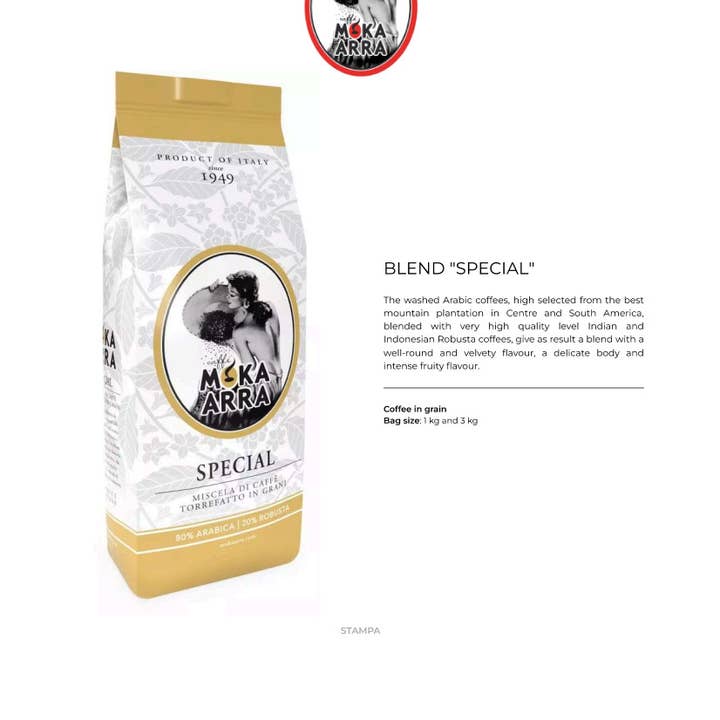 Metina SAS - Wholesale Instant Coffee/Espresso - Moka Arra Special Coffee Bar Blend in 3000 grams1