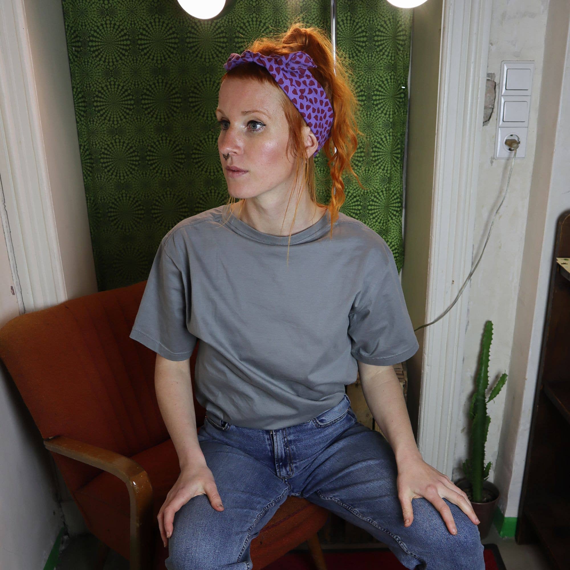 Tribal Trade GmbH - Wholesale Bandana - Women's - Bandana scarf hearts purple red square headscarf5