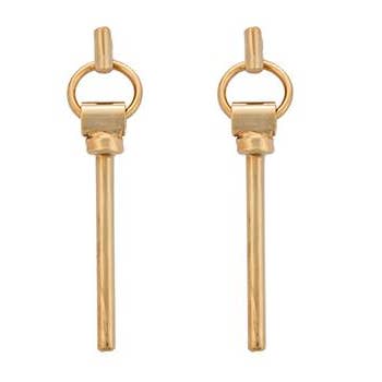 Guld plader messing kirurgiske Post øreringe for engroshandel hos Viviane Guenoun