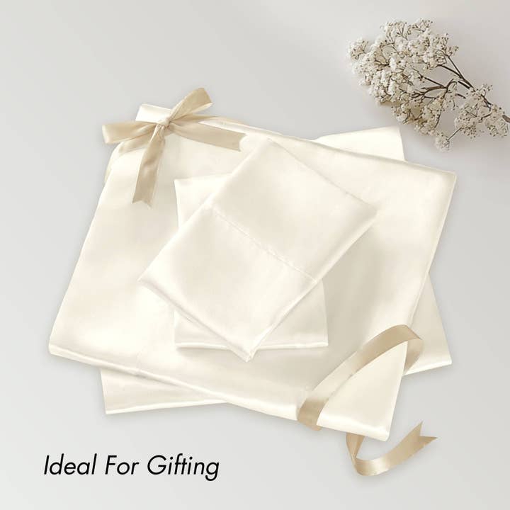 Olliix - Wholesale Sheet Set - Luxury Satin 6-Piece Sheet Set, Ivory26