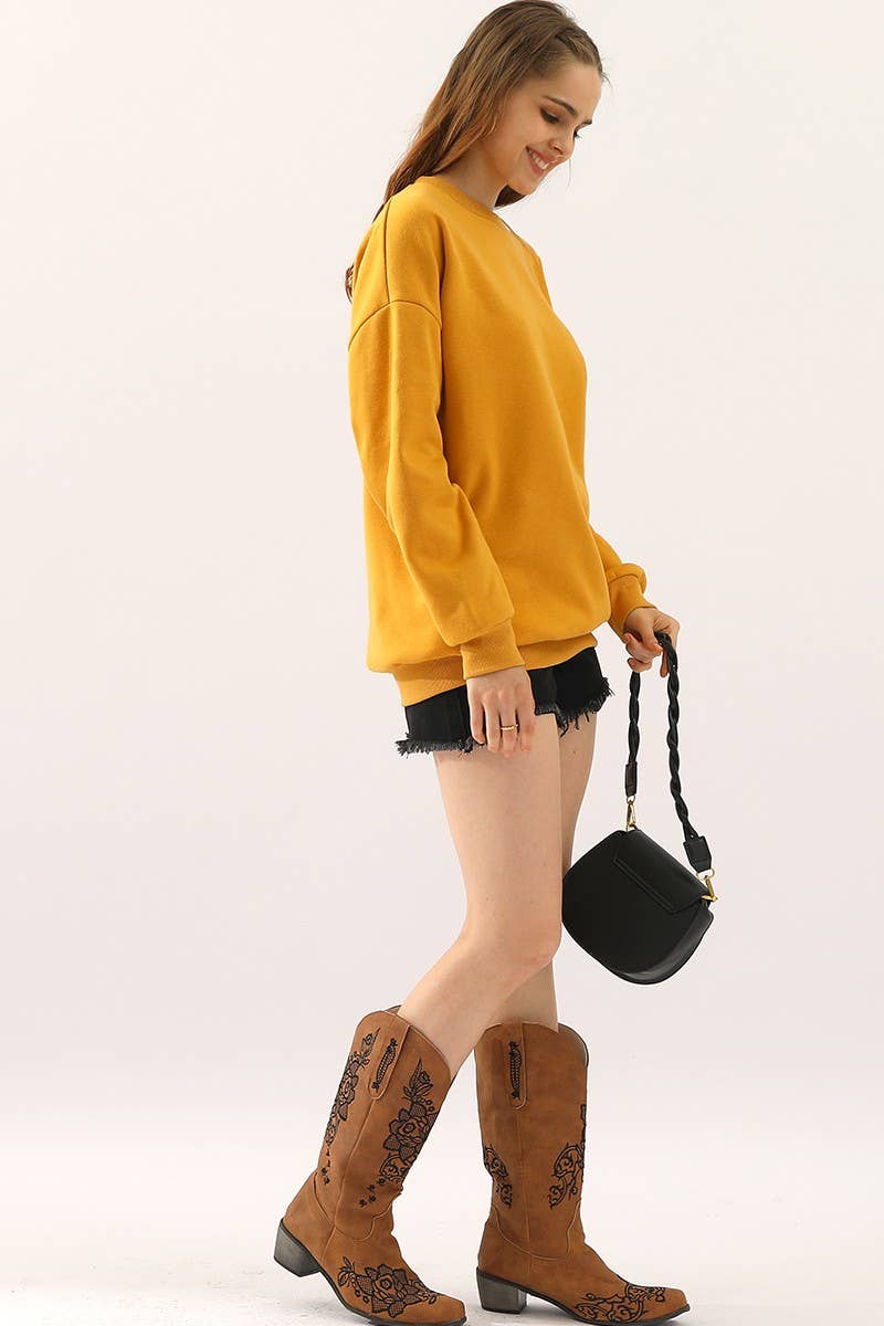 NINEXIS - Wholesale Sweatshirt - Women's - CWTTL902_CREW NECK LONG SLEEVE PULLOVER SWEATSHIRT TOPS15