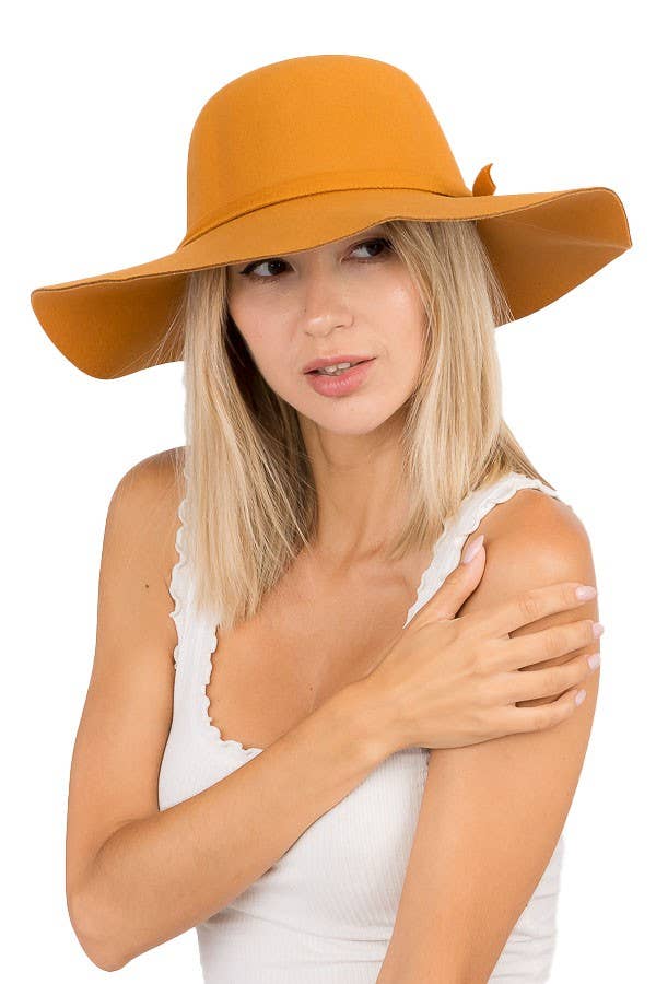 Cap Zone - Wholesale Fedora - Women's - Floppy Sun Hat with Bowknot Wide Brim Felt Hat8