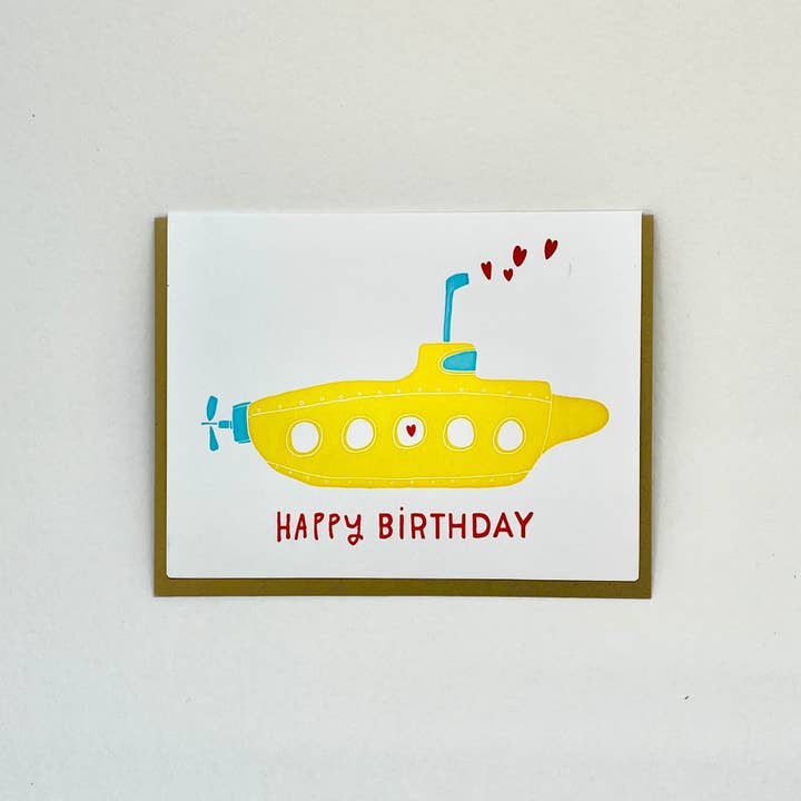 Big Wheel Press - Wholesale Birthday Card - Birthday Submarine