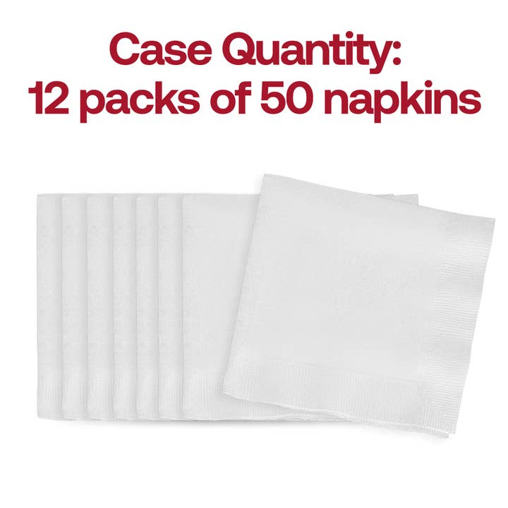 Smarty had a Party - Wholesale Disposable Napkin - White Paper Beverage/Cocktail Napkins - 50 pcs4
