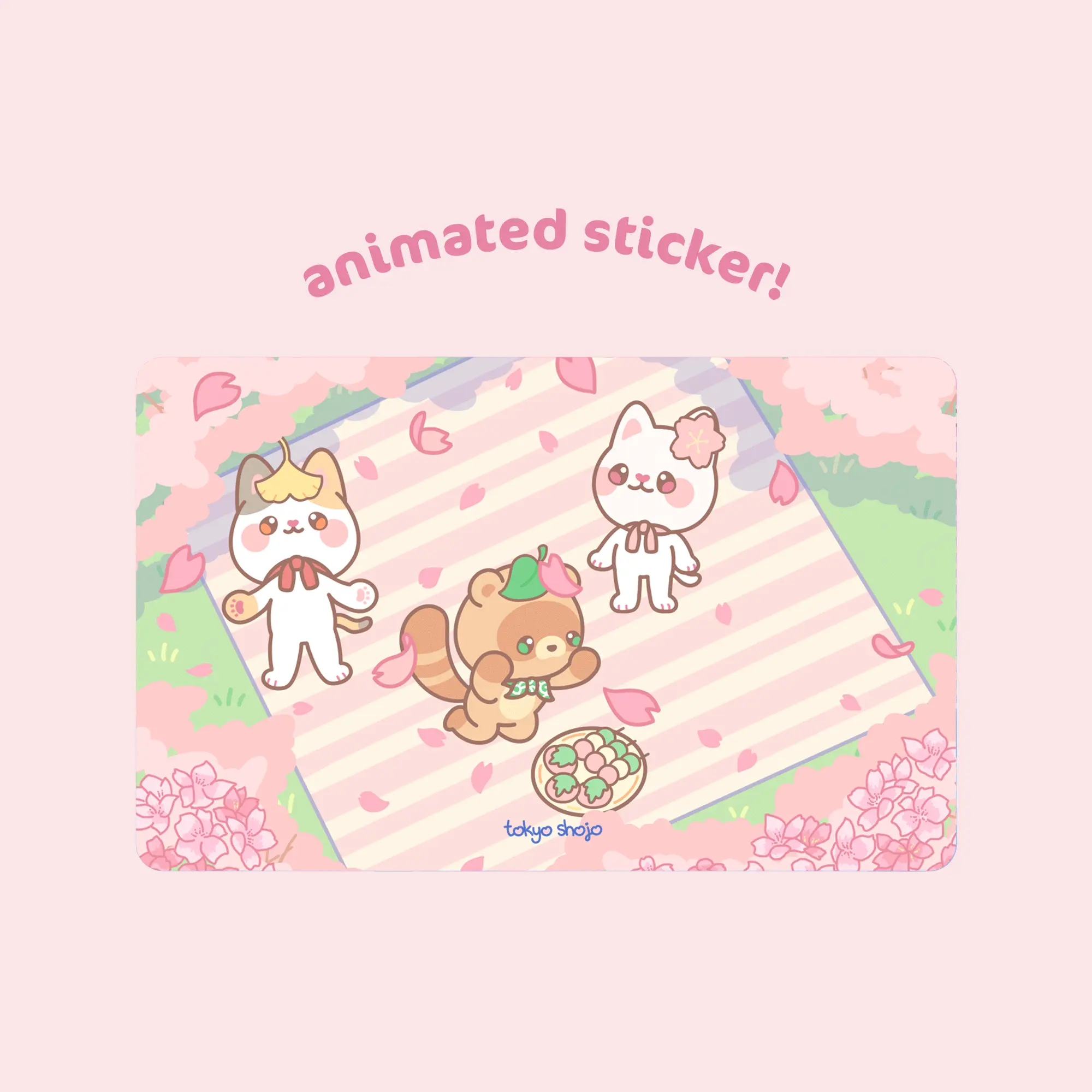 Sakura Picnic Animated Sticker for wholesale by tokyo shojo
