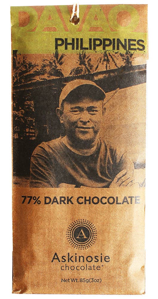 Askinosie Chocolate - Wholesale Chocolate Bar - 77% Davao, Philippines Dark Chocolate Bar (POP of 15)1