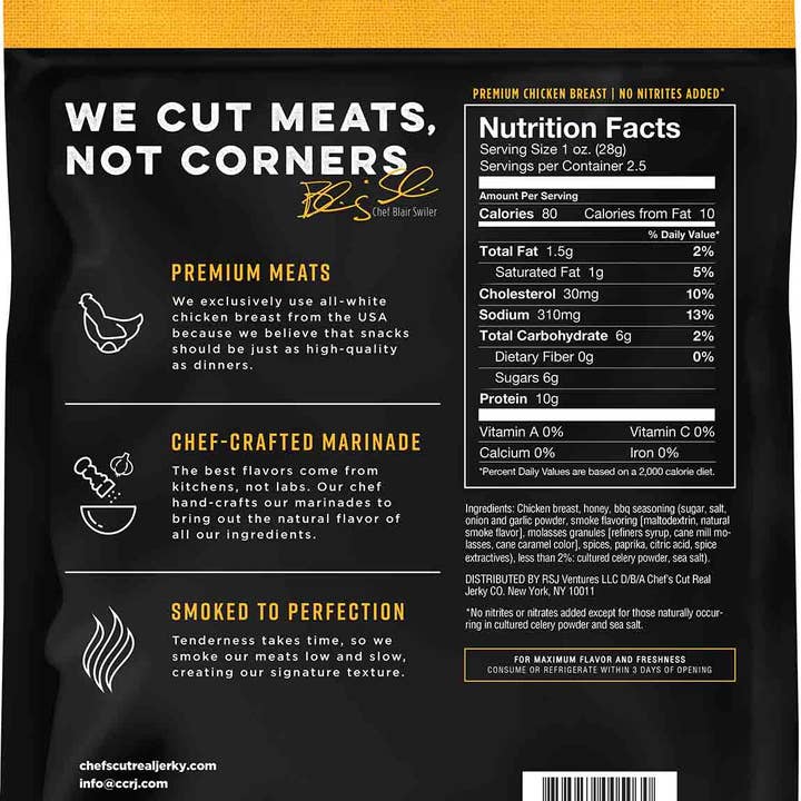 KRAVE & Chef's Cut Real Jerky - Wholesale Jerky - Honey Barbecue Chicken Jerky1