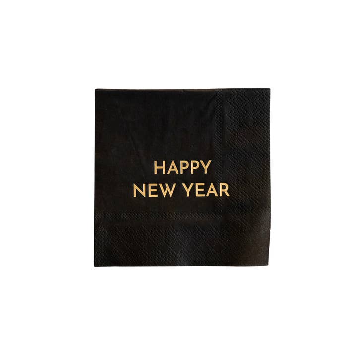 Bonjour Fête - Wholesale Disposable Napkin - HAPPY NEW YEAR COCKTAIL NAPKINS