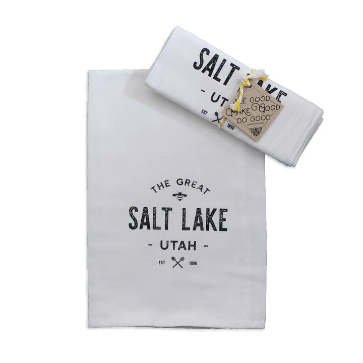 Fount Paper - Wholesale Tea towel - Great Salt Lake Tea Towel1