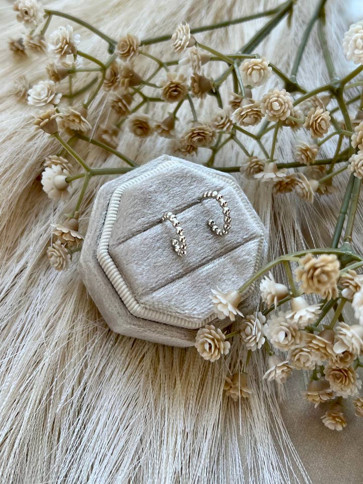 Dahlia | Beaded Hoop Stud Earrings for wholesale by Wild Witchery Co