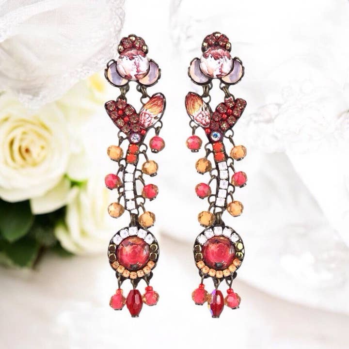 Boheemse kristallen oorbellen. voor wholesale door melizijewelry