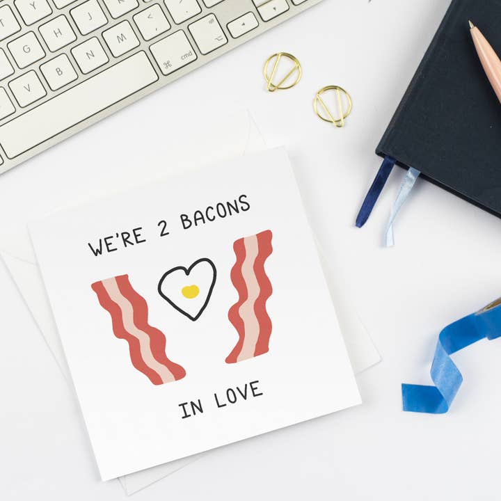 CoolSource Cards – wholesale Love card – Bacon - 2 in Love | Greetings Card | Birthday Card5