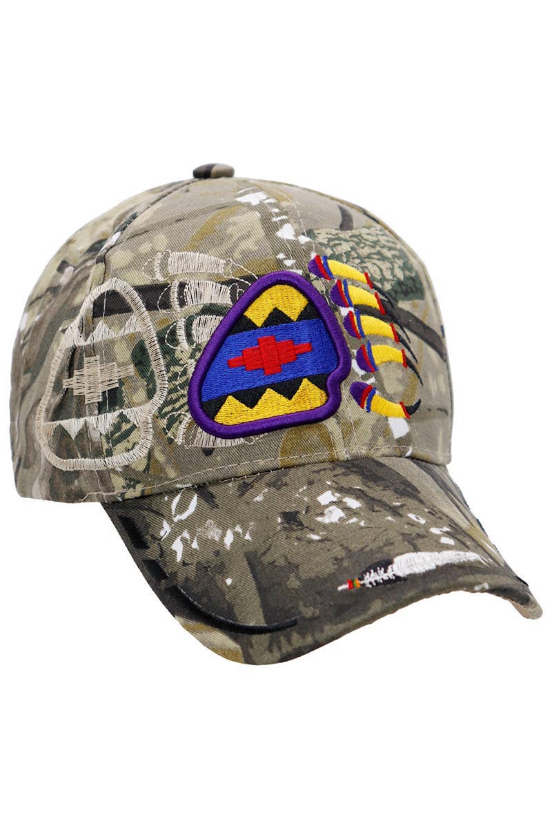 Cap Zone - Wholesale Baseball Cap - Unisex - Native Pride Bear Claw Velcro Back Baseball Cap3
