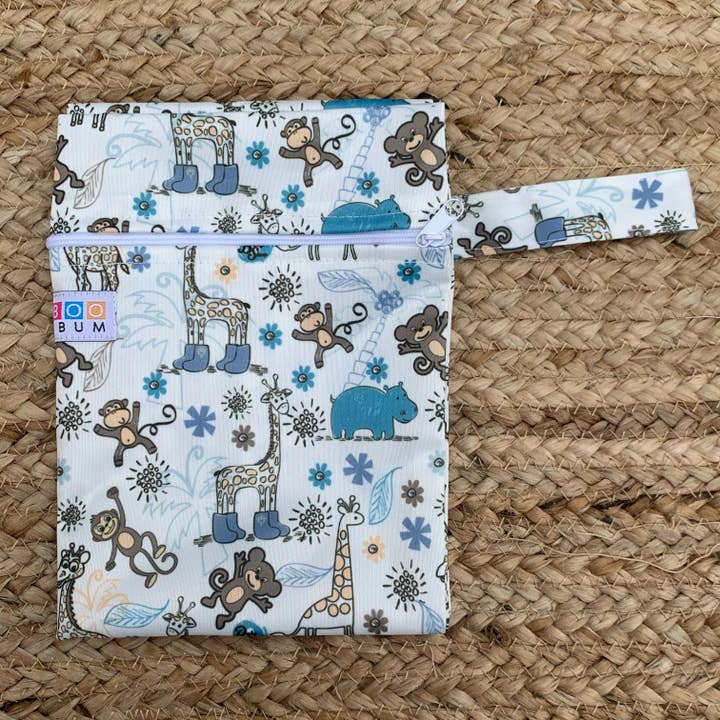 Large Wet Bag - Zoo for wholesale by Bamboo Baby Bum