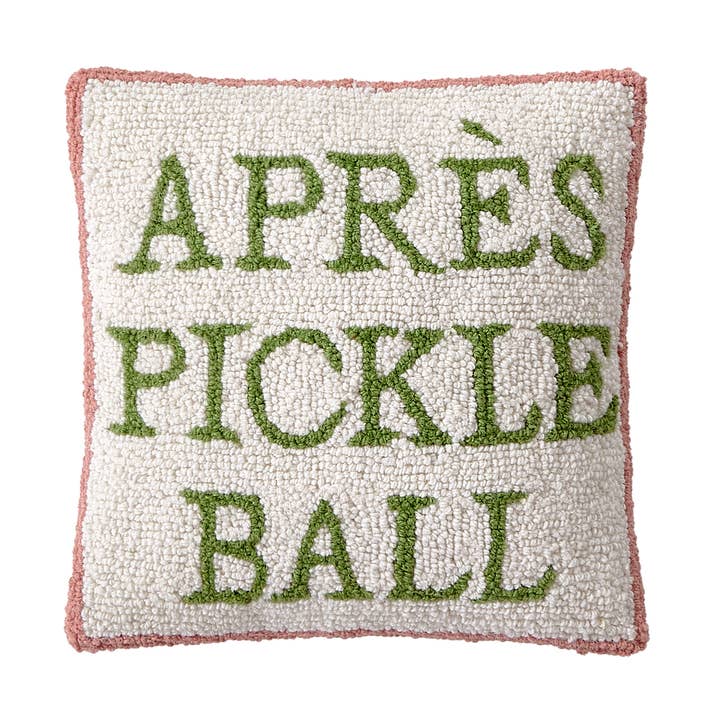 Apres Pickleball Hook Pillow for wholesale by Peking Handicraft