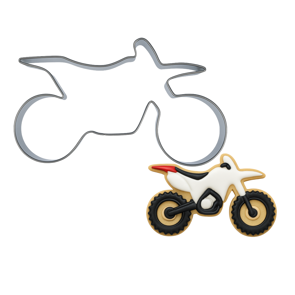 CookieCutter.com - Wholesale Cookie Cutter - Dirtbike Cookie Cutter 4 in B17800
