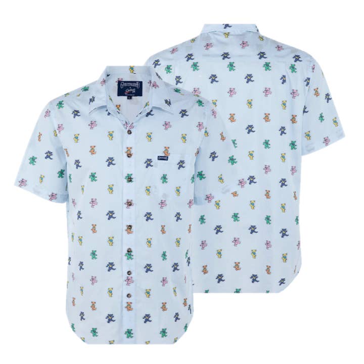 Section 119 - Wholesale Button Down Shirt - Men's - Grateful Dead | Woven Button Down | Dancing Bears