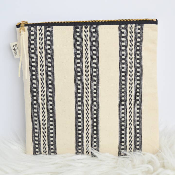 Water Resistant PUL Wet / Dry Bag - Black Duckcloth for wholesale by Fern & Arrow