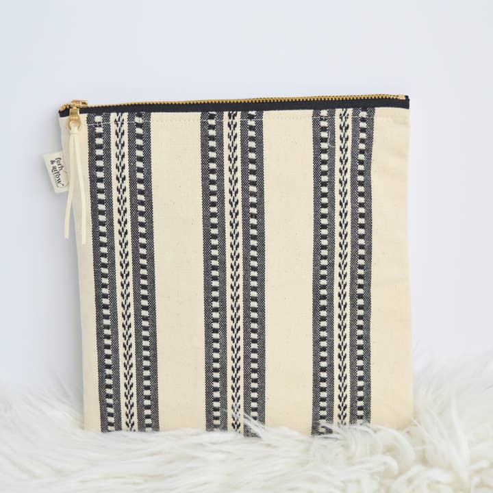 Water Resistant PUL Wet / Dry Bag - Black Duckcloth for wholesale by Fern & Arrow