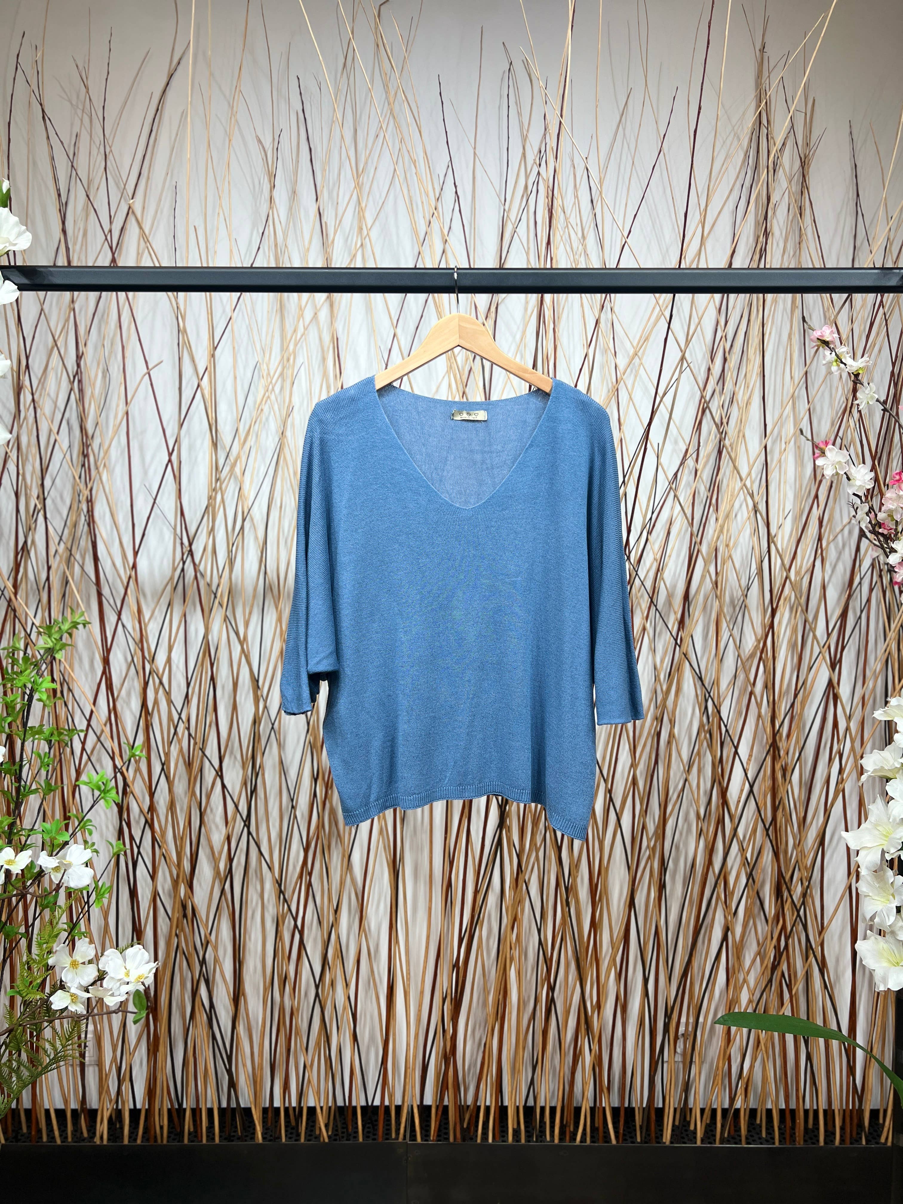 L'Emotion - Vendita all'ingrosso Maglione tricot - Donna - Maglione lavorato a maglia a maniche lunghe con scollo a V in modal 16