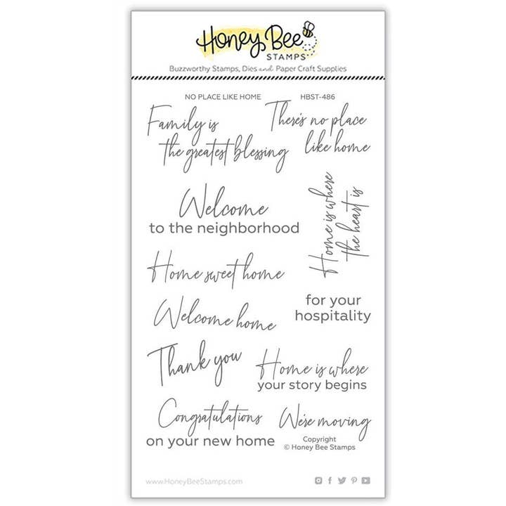 No Place Like Home - 4x6 Photopolymer Stamp Set for wholesale by Honey Bee Stamps