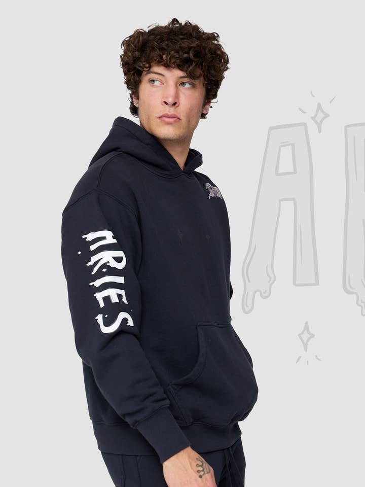 Iridescent Zodiac hoodie - Dark Blue for wholesale by Back Bone Society