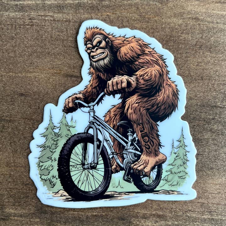 Autocollant en vinyle Bigfoot - Balade à vélo de montagne pour la vente par 208 Tees