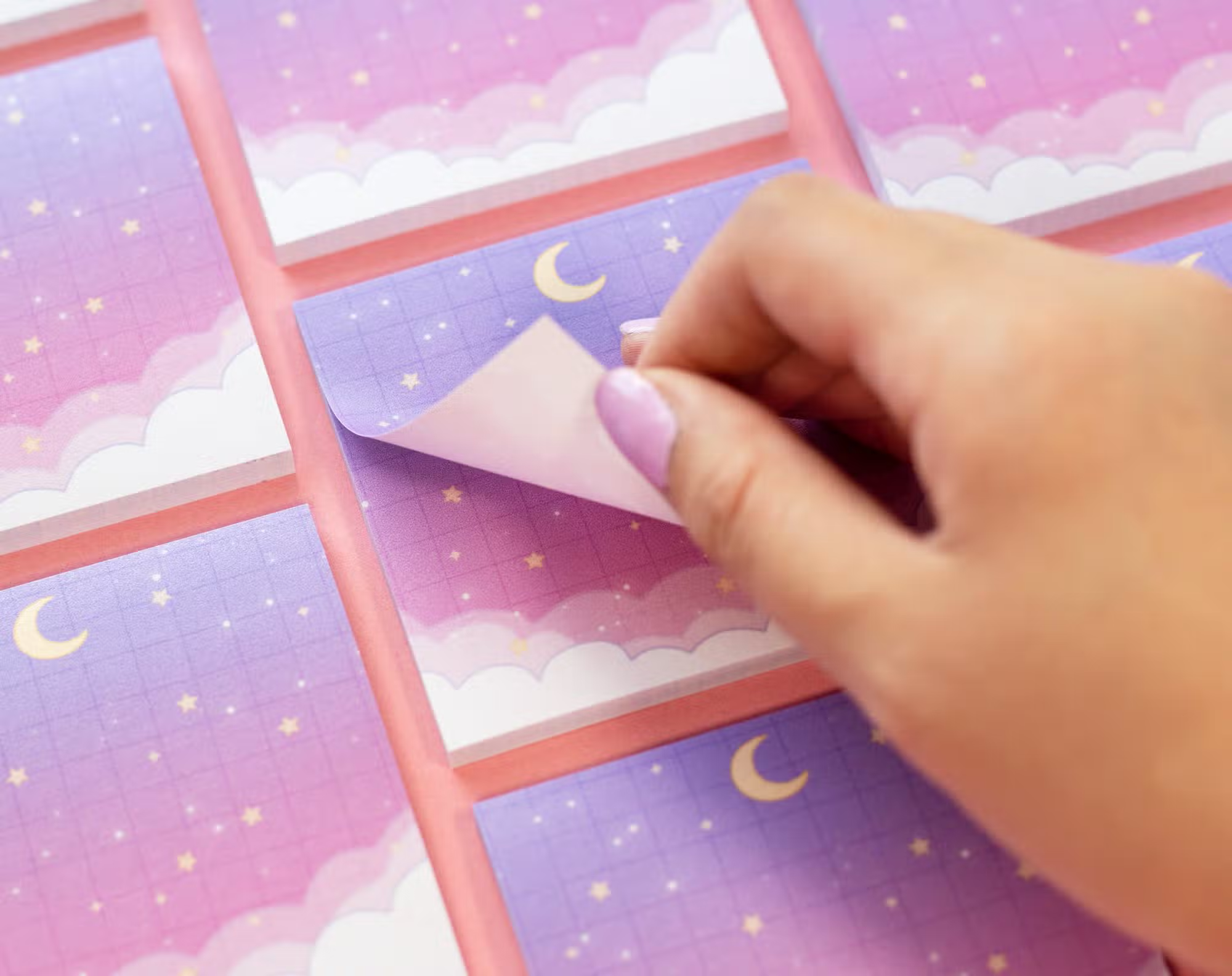 Golden Heart Stationery - Wholesale Sticky Notes - Starry Clouds Sticky Notes1