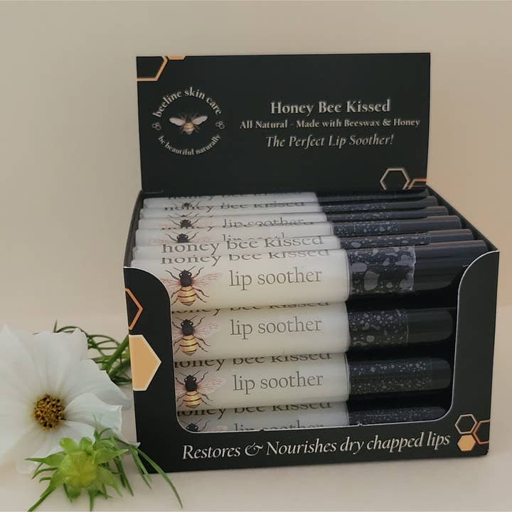 Beeline Skin Care - Wholesale Lip Balm - Honeybee Kissed natural, untinted leaves lips kissably soft3