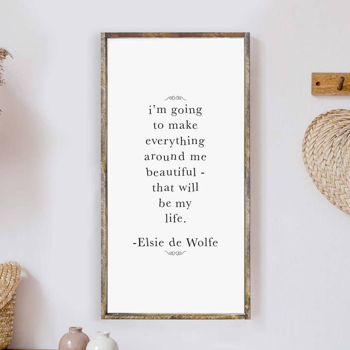 Ik ga alles om me heen mooi houten bord maken voor wholesale door Hoekstra Decor