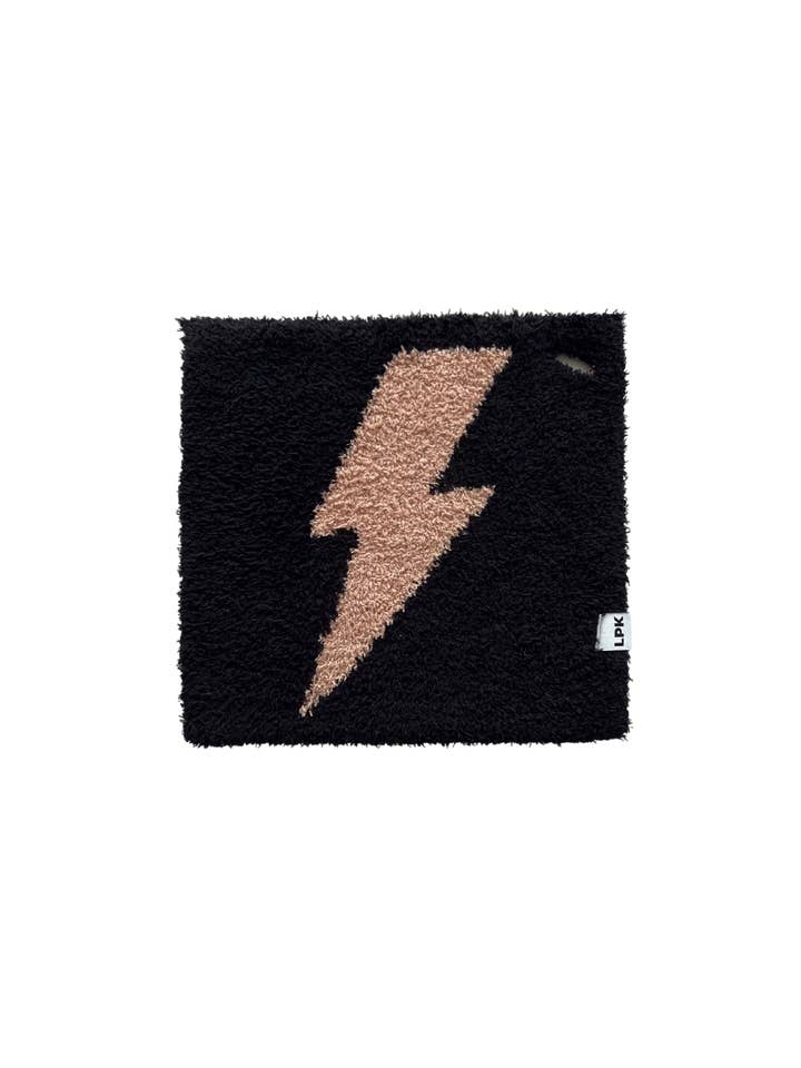 Lucky Panda Kids - Wholesale Security/Cuddle Blanket - Baby - Lightning Bolt Plush Lovey | Mocha5