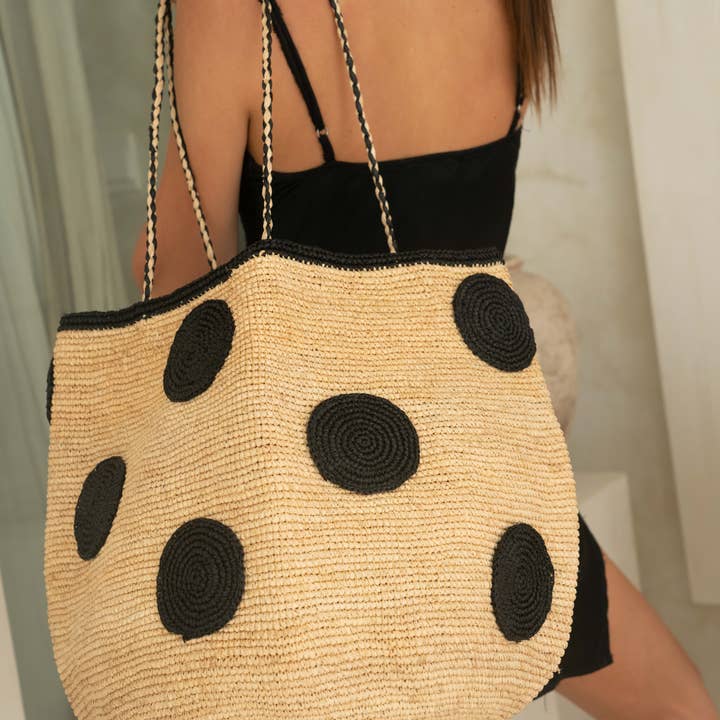 ZanatanyConcepts - Wholesale Beach bag - Biscotty- Black Tote bag1