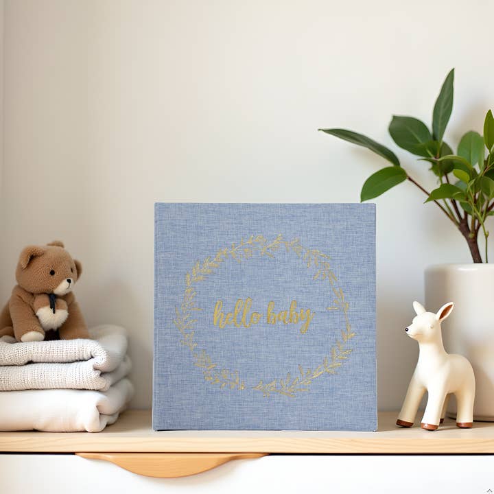 Kate & Milo - Wholesale Memory Book - Kids & Baby - Denim Hello Baby Square Memory Book4