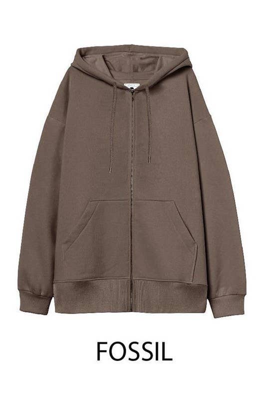 Vanilla Monkey - Wholesale Hoodie - Women's - Oversized Fleece Boyfriends Fit Zip Up Jacket13