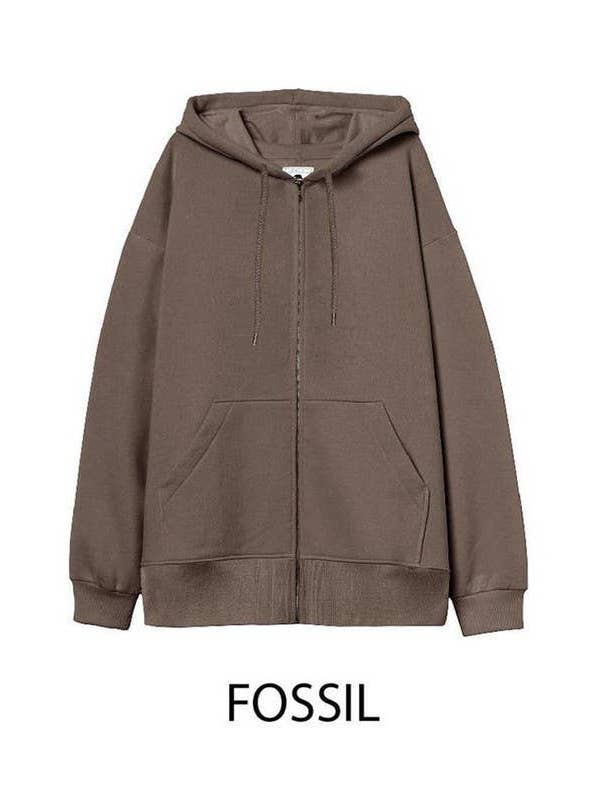 Vanilla Monkey - Wholesale Hoodie – Women's - Oversized Fleece Boyfriends Fit Zip Up Jacket3