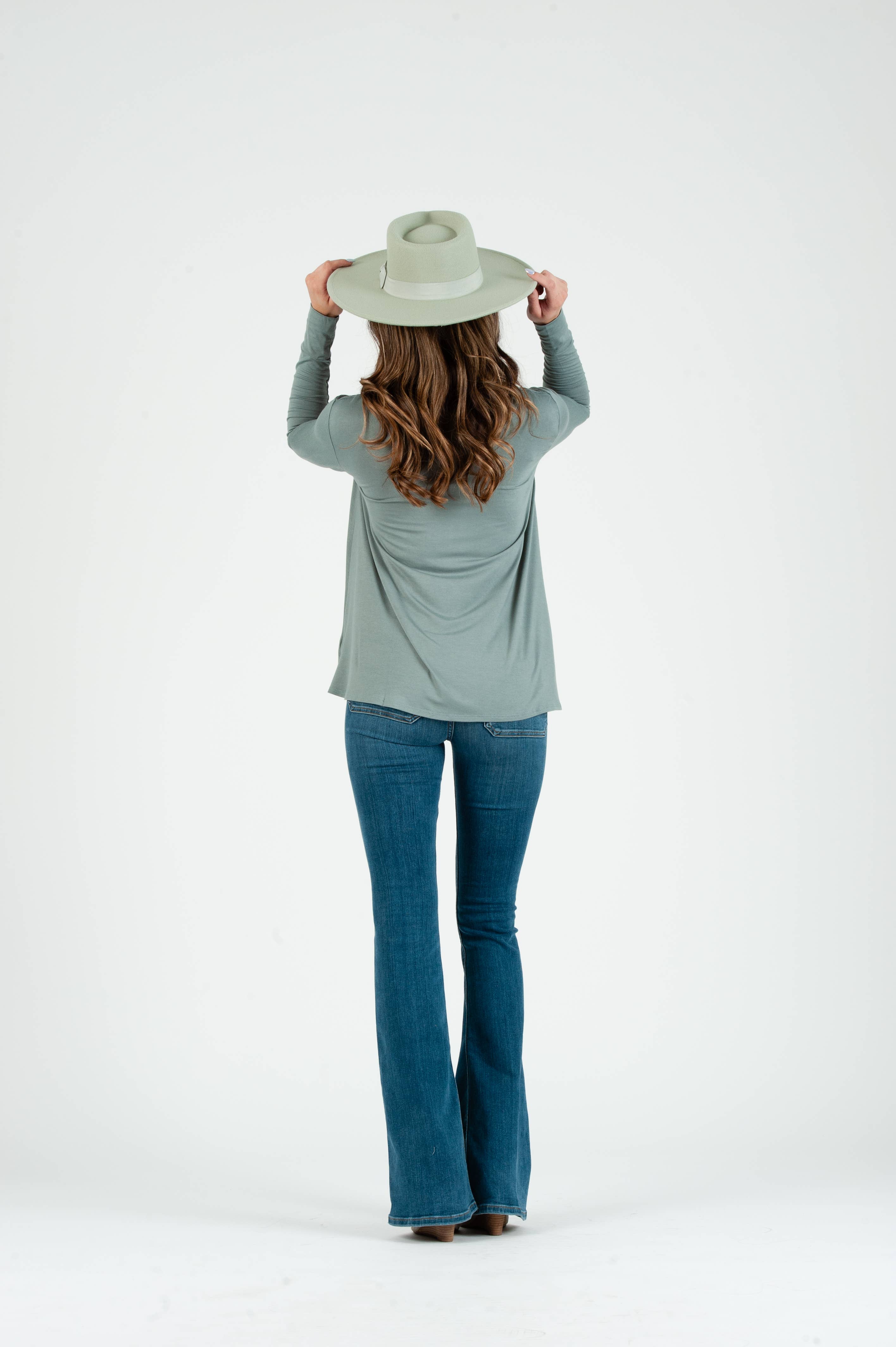 Lucca Couture - Wholesale Blouse - Women's - ELSA LS CHOKER TOP3