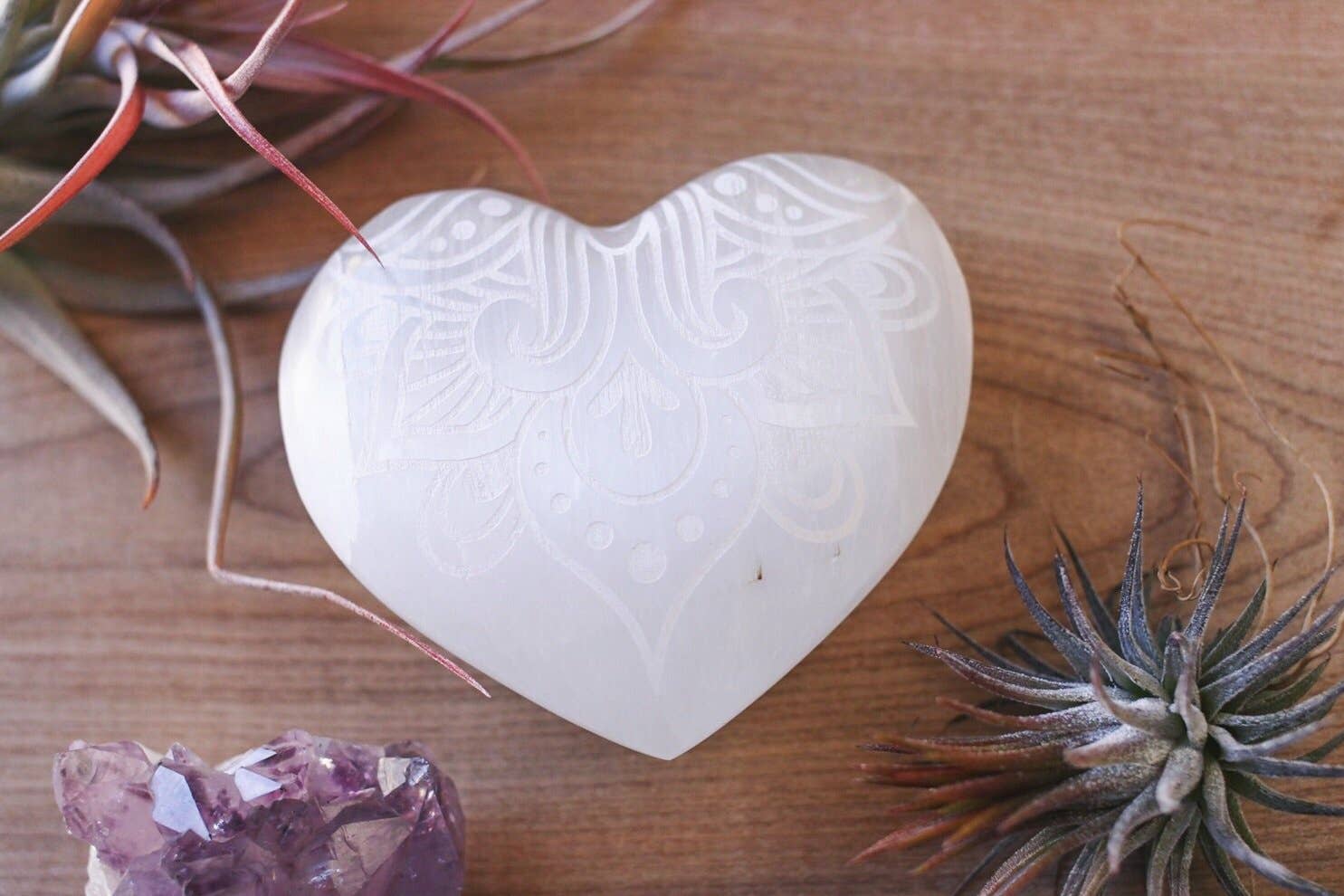 Fractalista Designs - Wholesale Spiritual Stone/Crystal - WAY Selenite Heart Crystal Mothers Day Mother's Day Gifts fo1