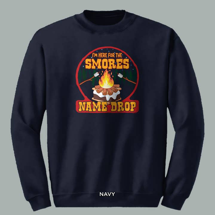 RetroPlanet - Vente Sweat-shirt à imprimés – unisexe - Chandail unisexe Here For The Smores Name Drop pour adulte S-2X10