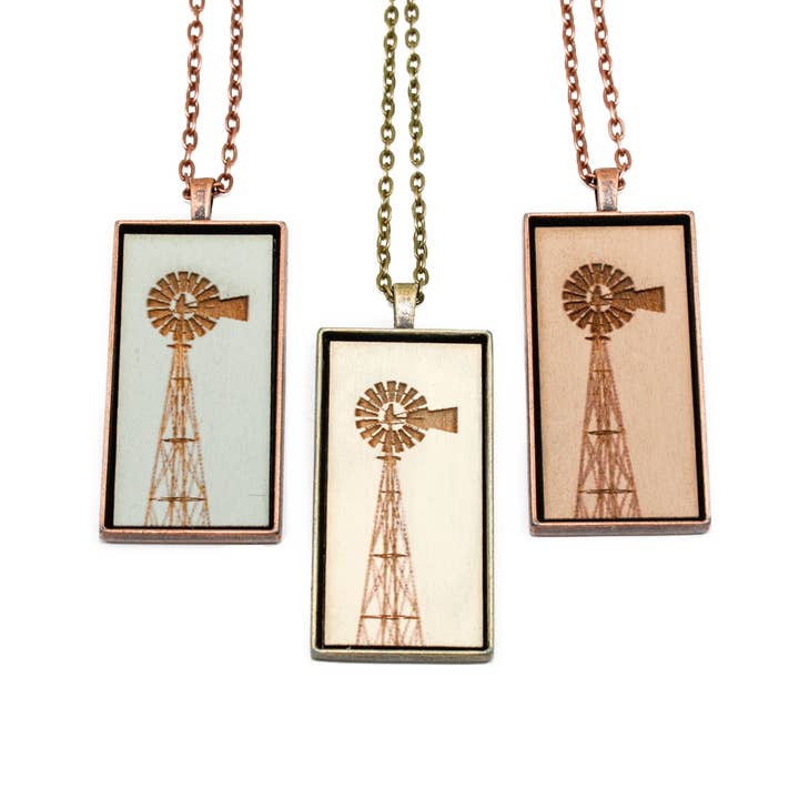 Ciondolo Cammeo grande - Mulino a vento per la vendita all'ingrosso da parte di Once Again Sam