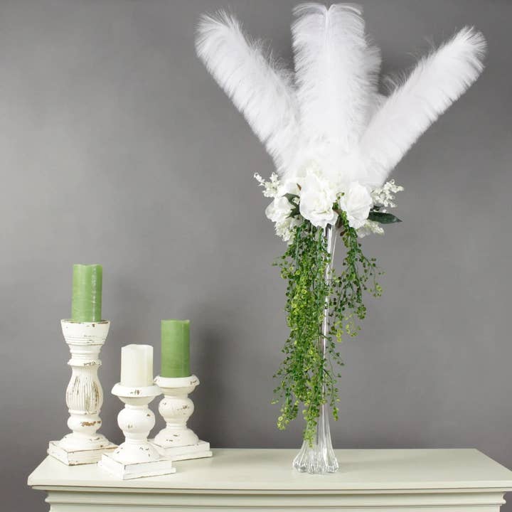 Zucker Feather Products - Wholesale Vase - 1 Piece Bubble Bottom Eiffel Tower Glass Vase Clear2