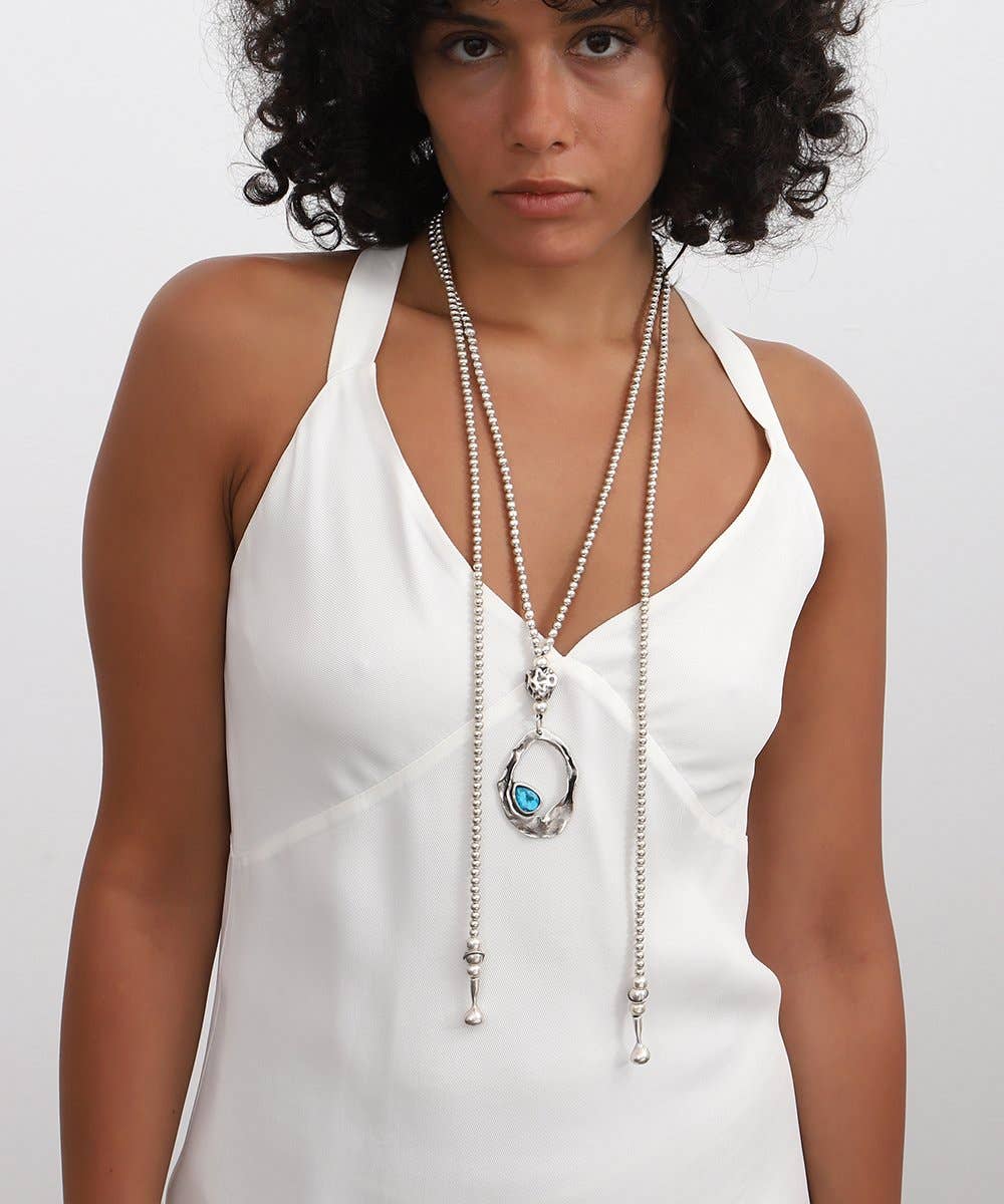 AVENS - Venta al por mayor Collar en Y - Collar ajustable para mujer con baño de plata hecho a mano1