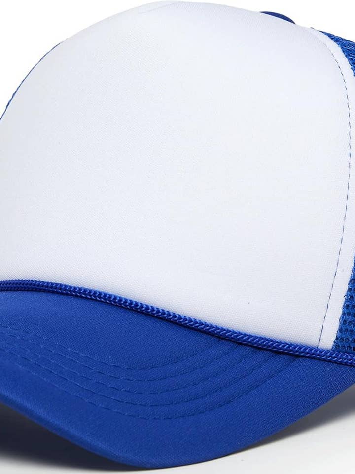 Skum Trucker Hat (Vit/Royal Blue) för wholesale av Funky Junque