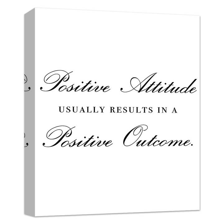 Possitive Attitude Décoration murale sur toile 22 x 20 po pour la vente par PTM Images