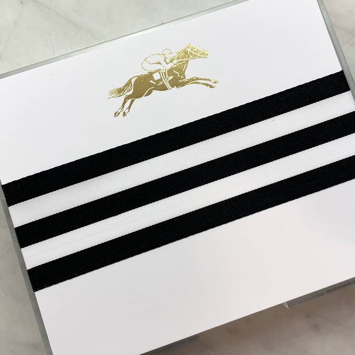 Black Ink - Wholesale Notepad - Large Gold Foil Jockey Notepad