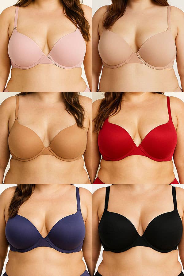 Assorted Color Youmita Bra-Underwire, Laser-Cut Band-90079-BRA-C01 for wholesale on Faire0